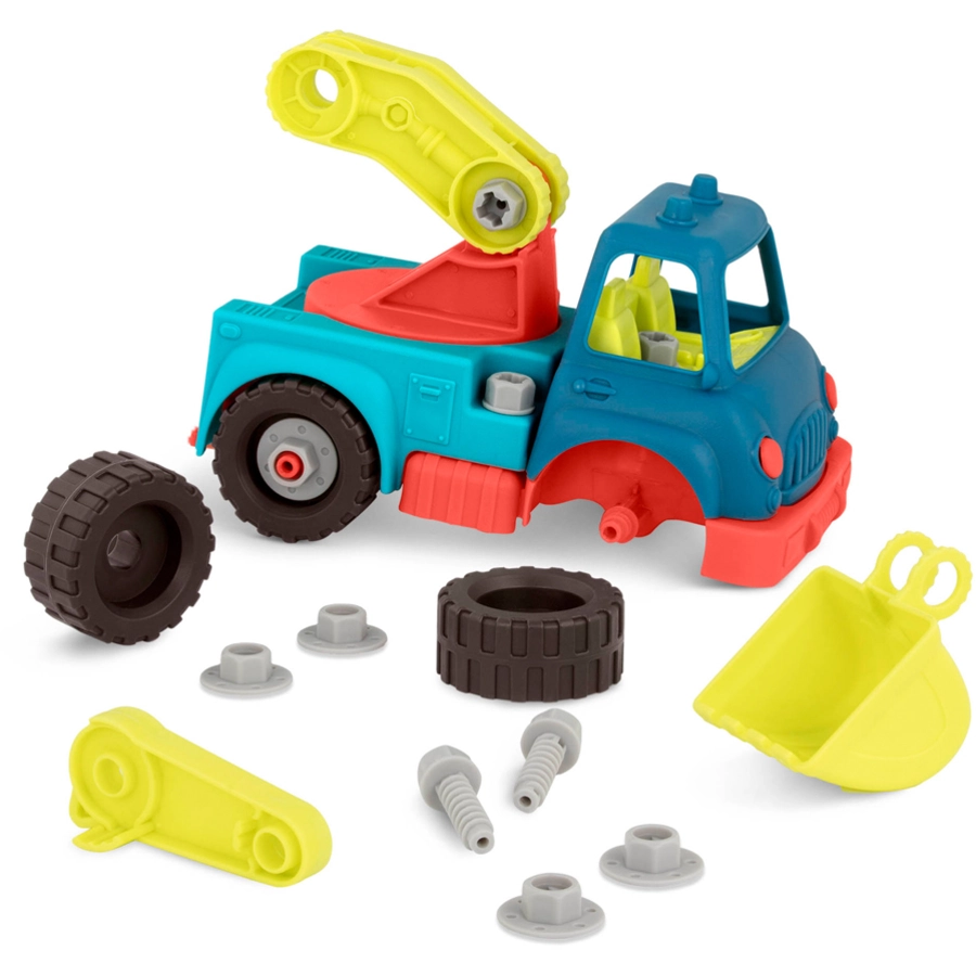 B.TOYS B. Happy Cruisers Kranwagen zum Bauen Mehrfarbig
