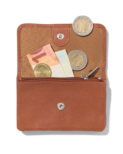 mini portefeuille cuir cognac