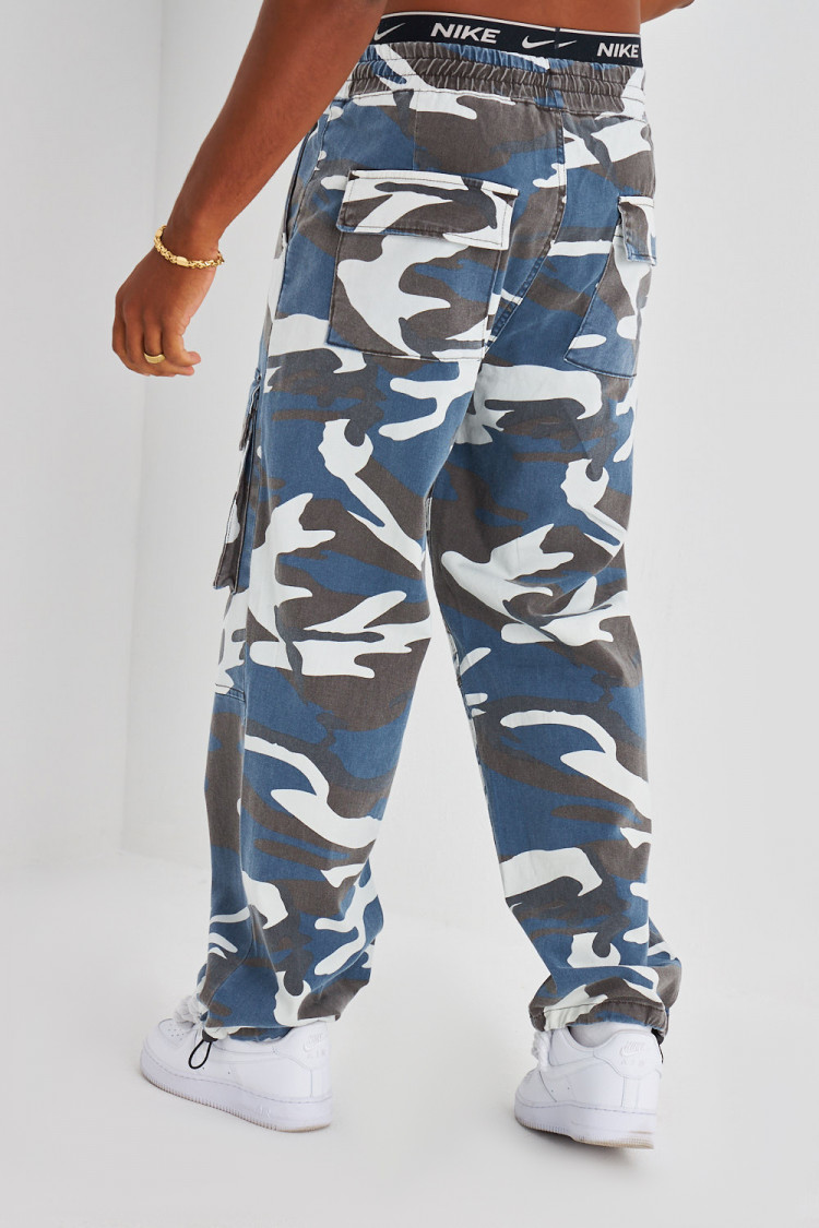 Jogger pant bleu camouflage
