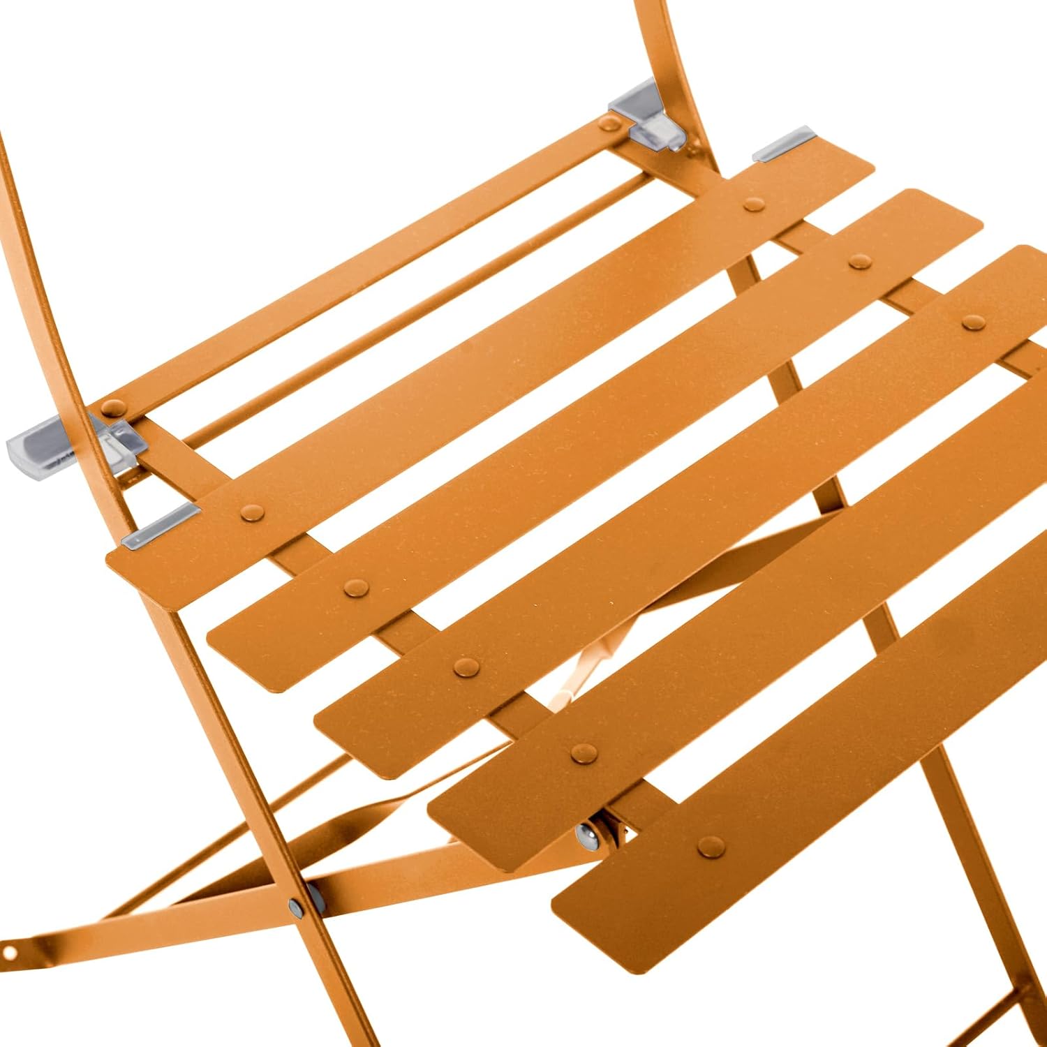 SVITA Berlin Bistro-Set Metall Sitzgruppe Balkon klappbar Tisch Stühle Orange
