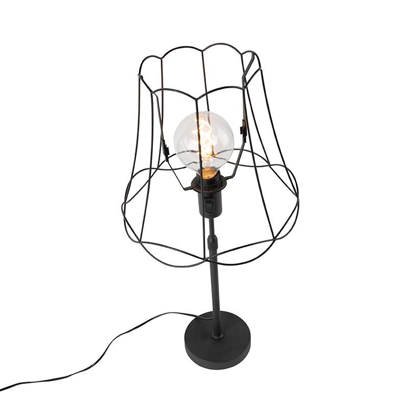 Tafellamp zwart met Granny Frame 30 cm verstelbaar - Parte