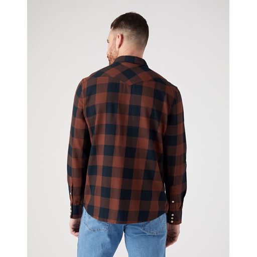 Wrangler Atg Langærmet Western Skjorte, Potting Soil, XXL