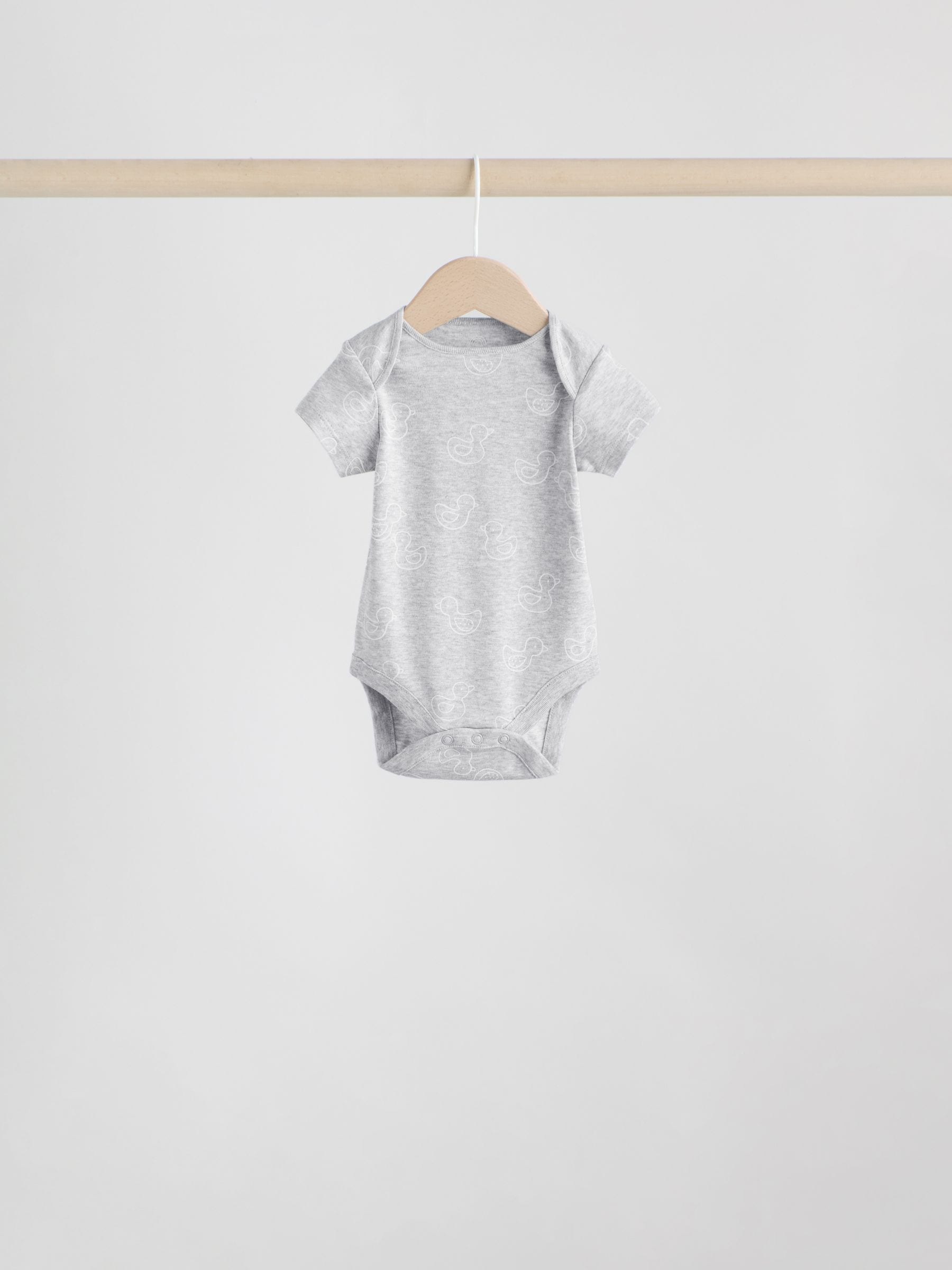Grijs - Baby Short Sleeved Bodysuits 5 Pack