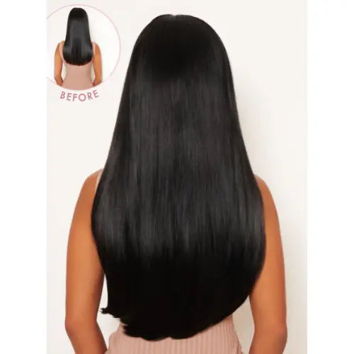 Super Thick 22 Inch 5 Piece Straight Clip In Hair Extensions Natural Black