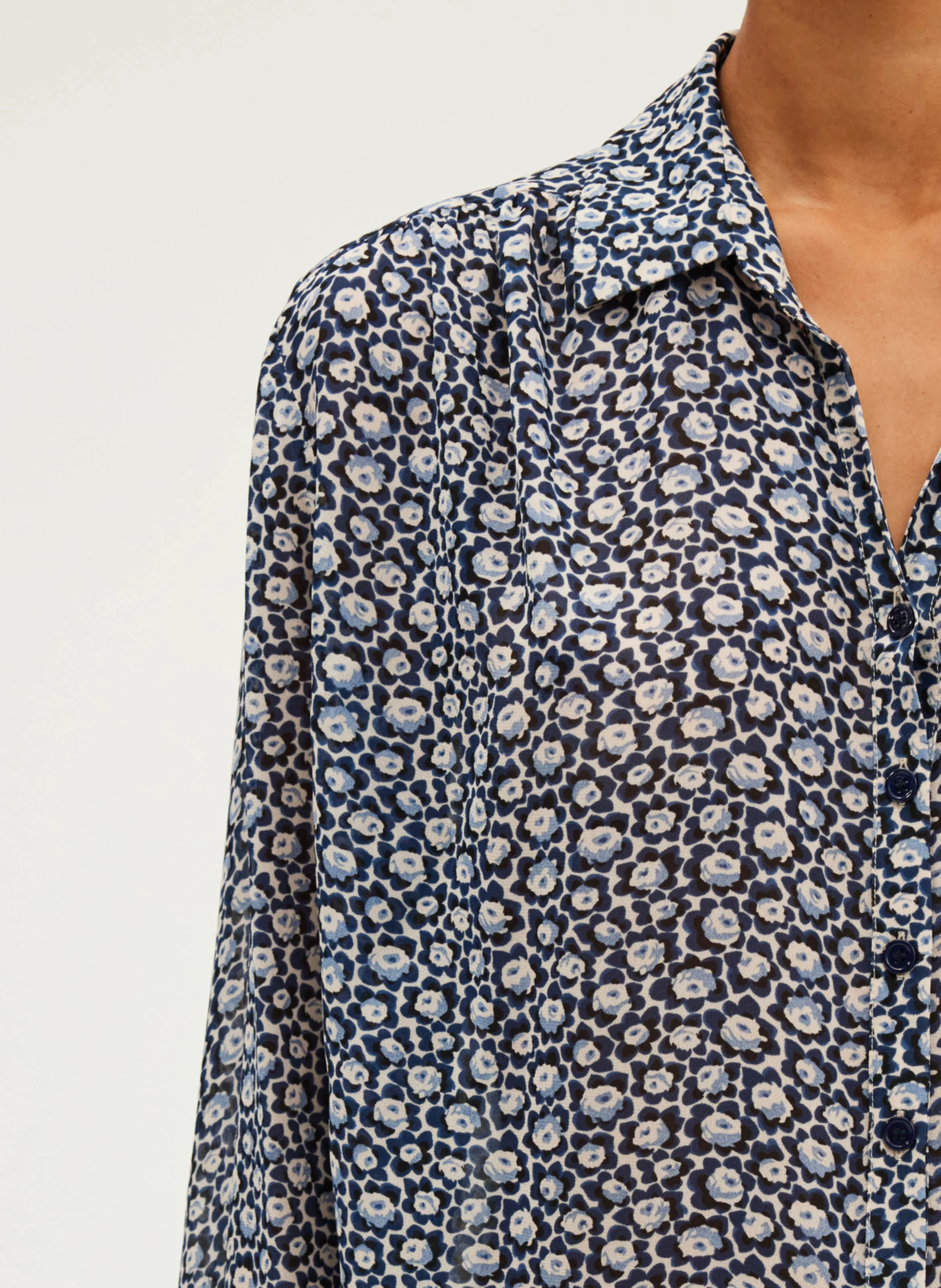 BRAILLE - Chemise ample imprimée| Bleu