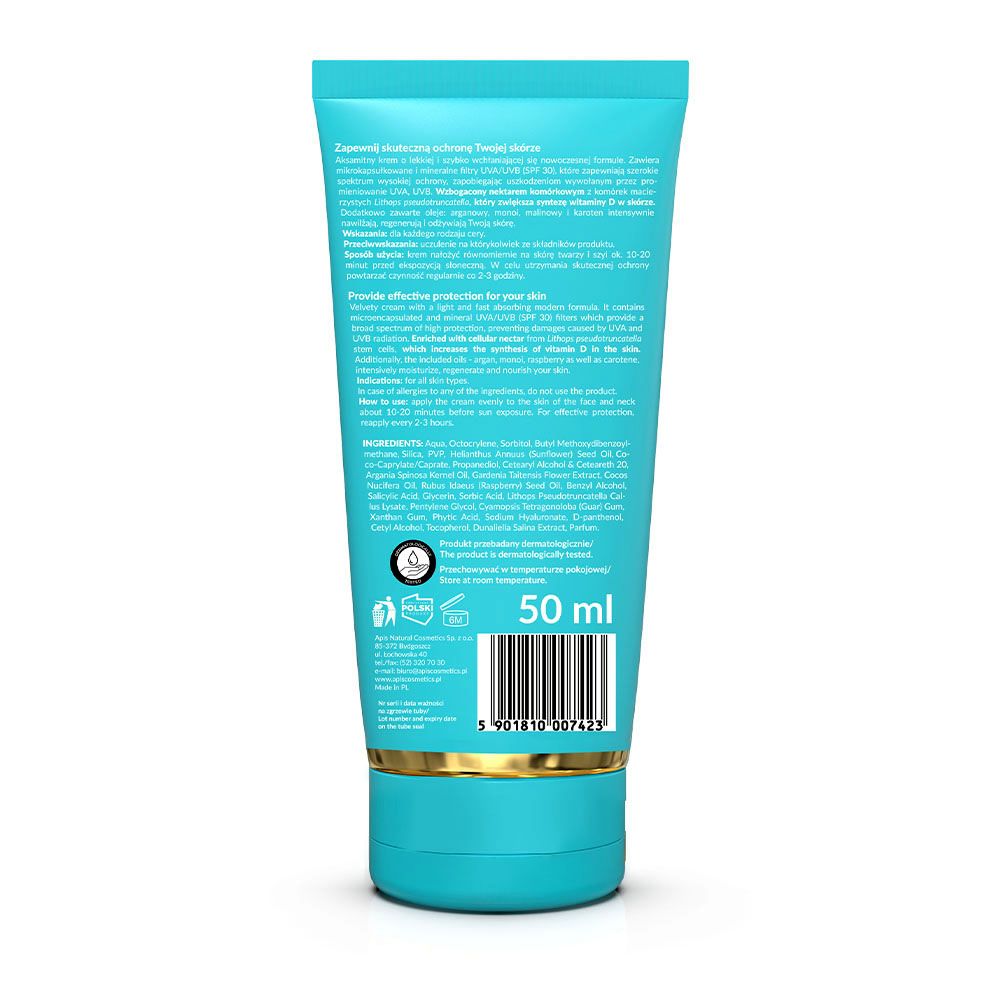 APIS HELLO SUMMER LSF 30, Gesichts- und Sonnenschutzcreme mit Zellnektar