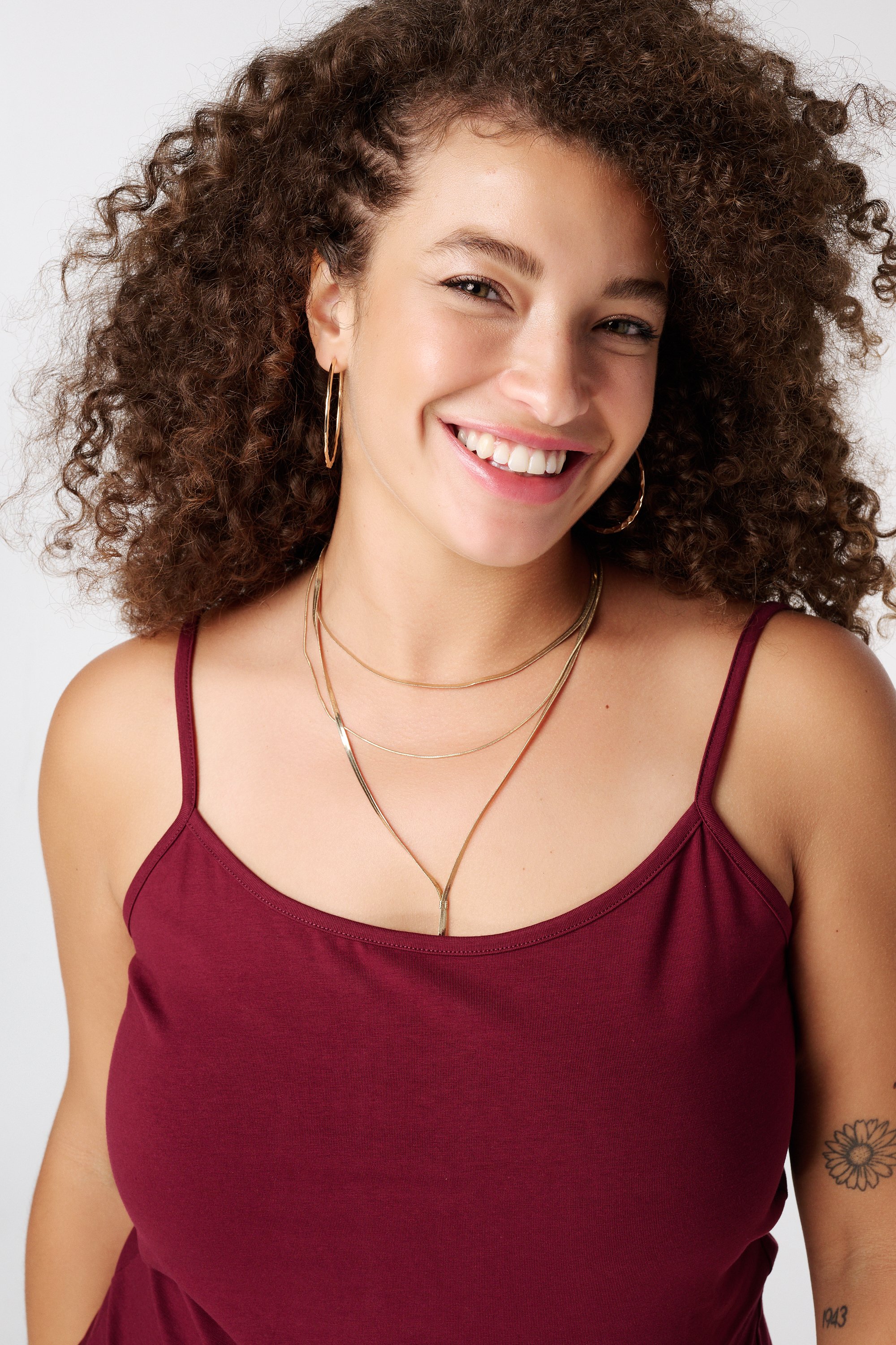 Singlet met stretch Donker rood