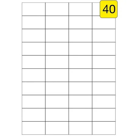 Wäsch Etiketten DIN A4, 52,5 x 29,6 mm, 2000 Stück