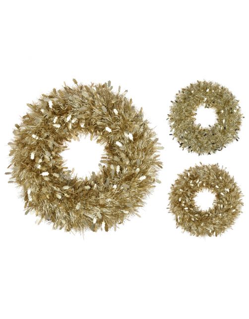 Homestyle Krans Lametta - Kerstdecoratie - 52x52x7 cm