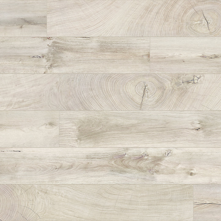 Sol stratifié clipsable Lydney chêne blanc 12 mm