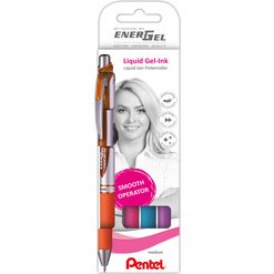 Stylo roller à encre gel EnerGel XmRT, set de 4