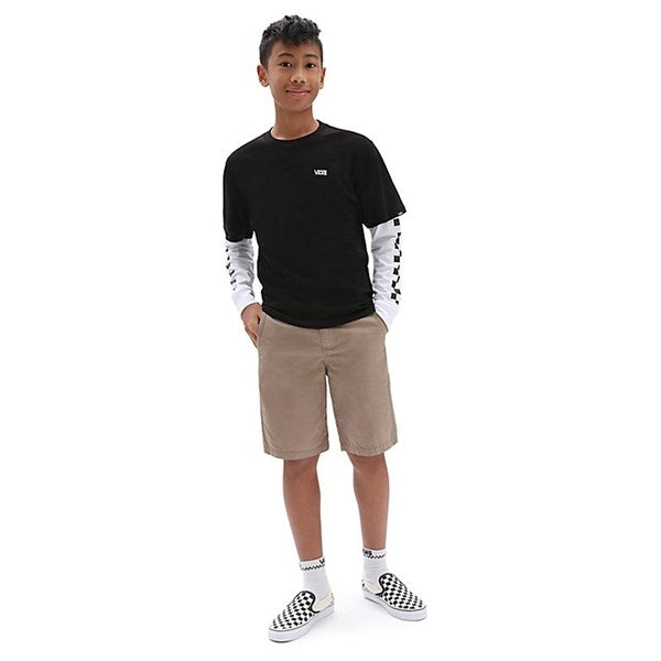 By Long Check Twofer T-Shirt Black/Black