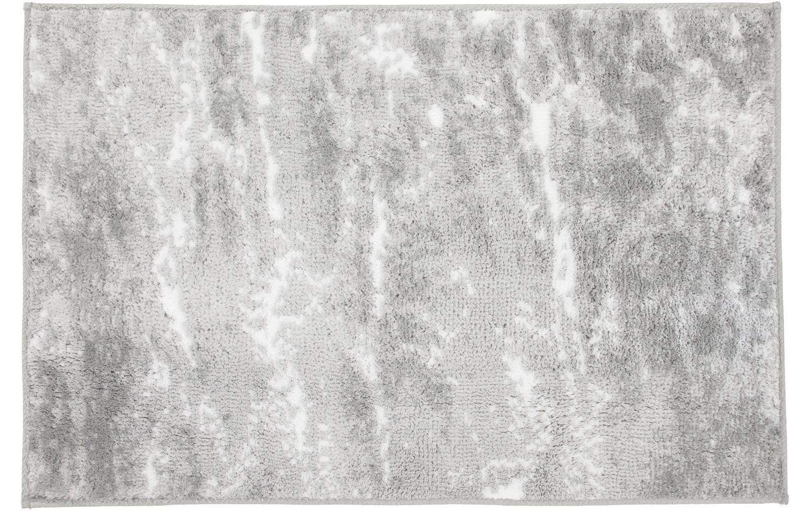 Badteppich Nevoa 60 x 90 cm, Grau/WeissBadezimmerteppich
