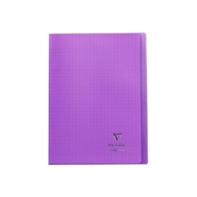 Clairefontaine Koverbook - Cahier polypro A4 (21x29,7 cm) - 96 pages - grands carreaux (Seyes) - violet