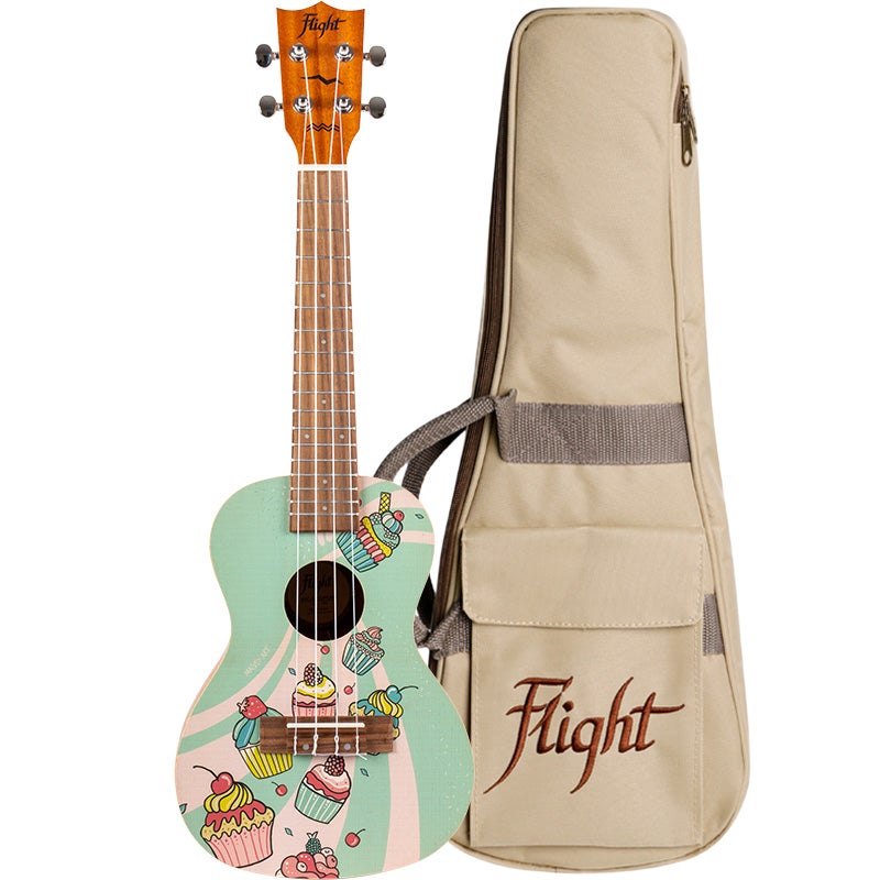 Flight Art Series AUC-33 Cupcake concert ukelele met gigbag