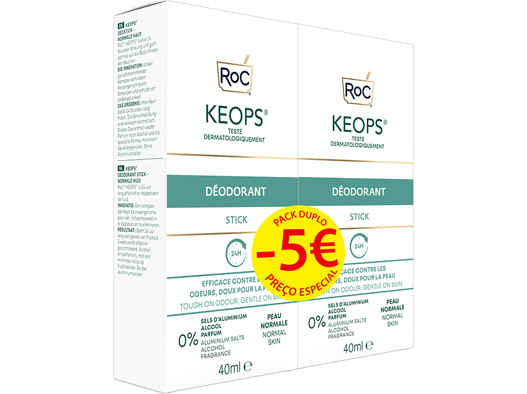 DESODORIZANTE ROC KEOPS STICK 2X40ML -5