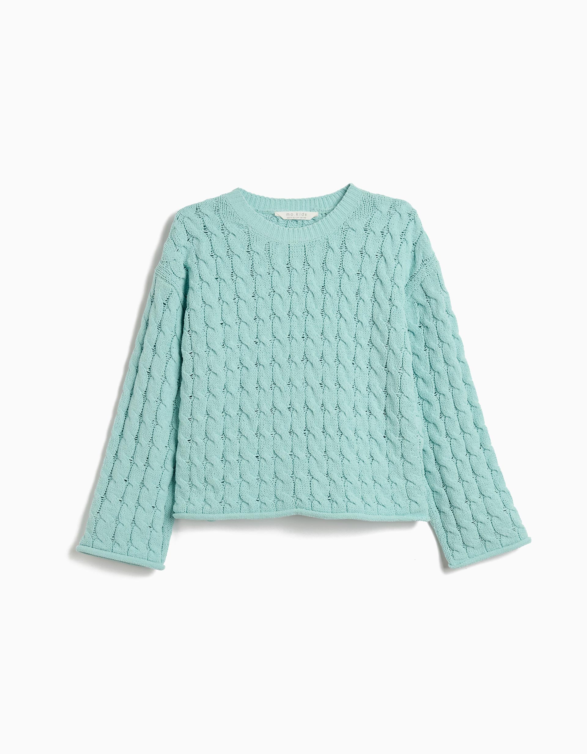 Camisola de Malha, Menina, Azul Claro