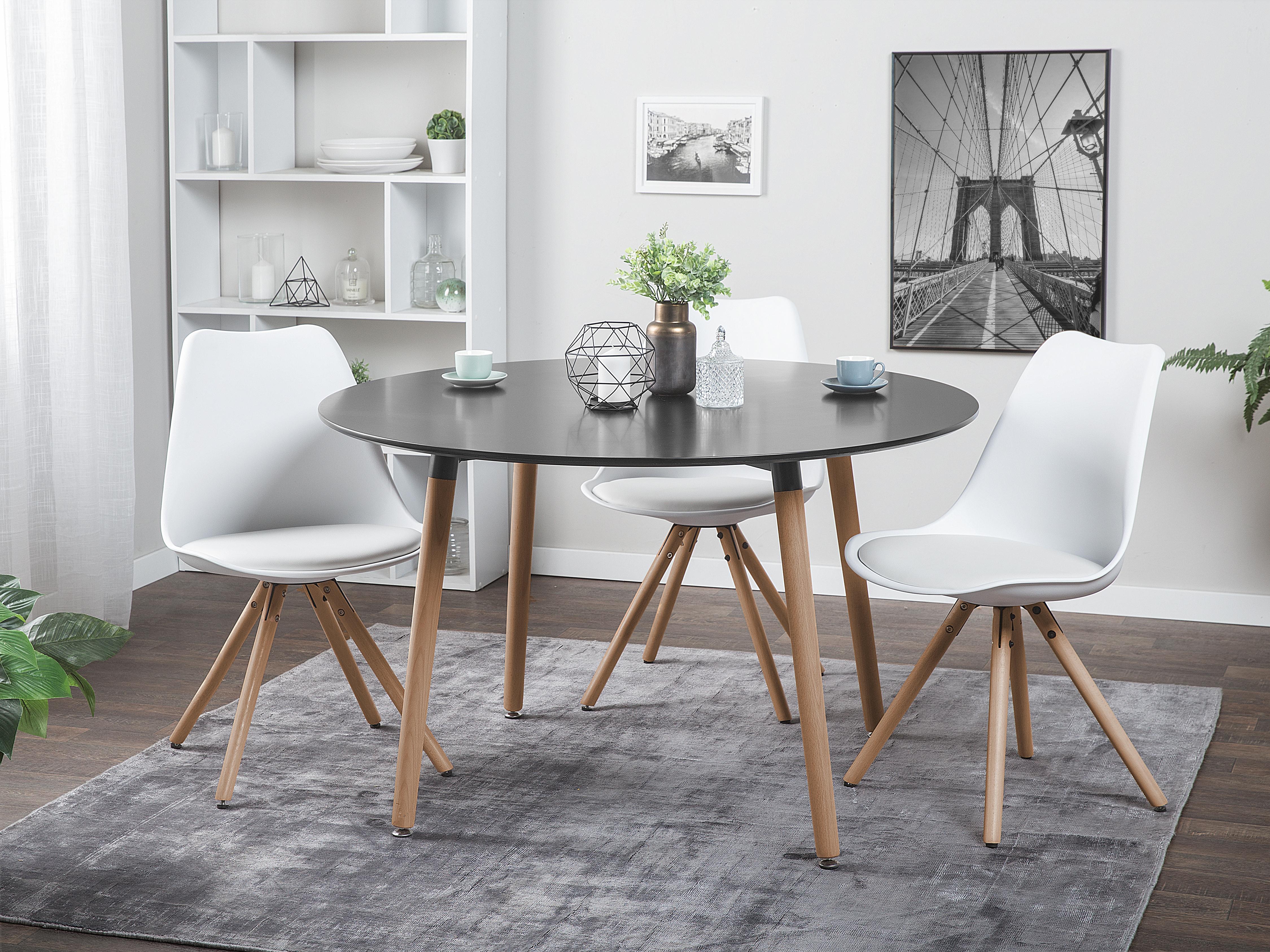 Eettafel BOVIO Zwart 120 cm 120 cm