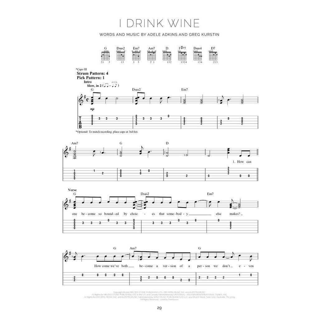 Hal Leonard Adele 30 songboek voor gitaar