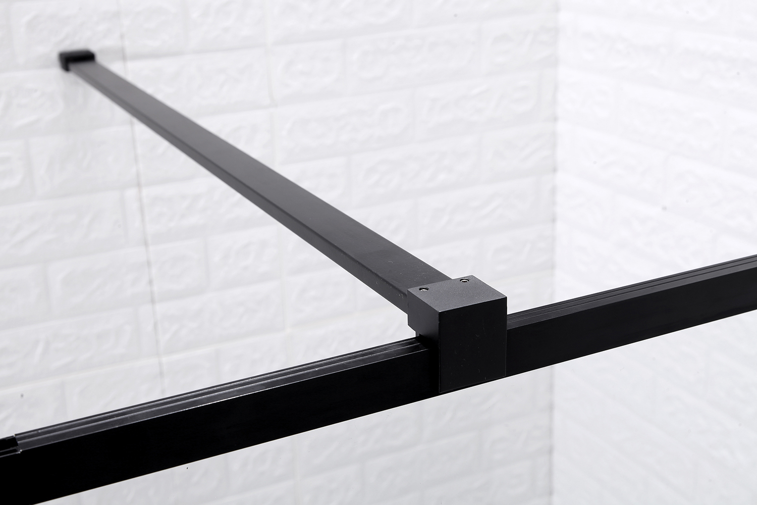 Saniclear Nero 80x80 douchecabine 8mm anti-kalk mat zwart 80cm