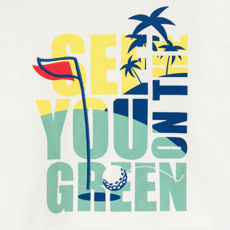 T-shirt maille piquée golf blanc bébé garçon Blanc