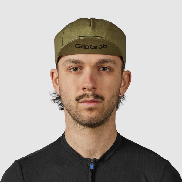 GripGrab Classic Cotton Cycling Cap Olivengrøn