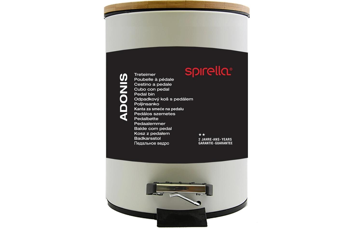 Treteimer Adonis 5 l, WeissTreteimer mit Soft-Close-Deckel
