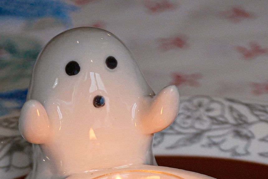 CANDLIA - Halloween Ghost keramische kaarsenhouder (verschillende ontwerpen) / Kaars / Set