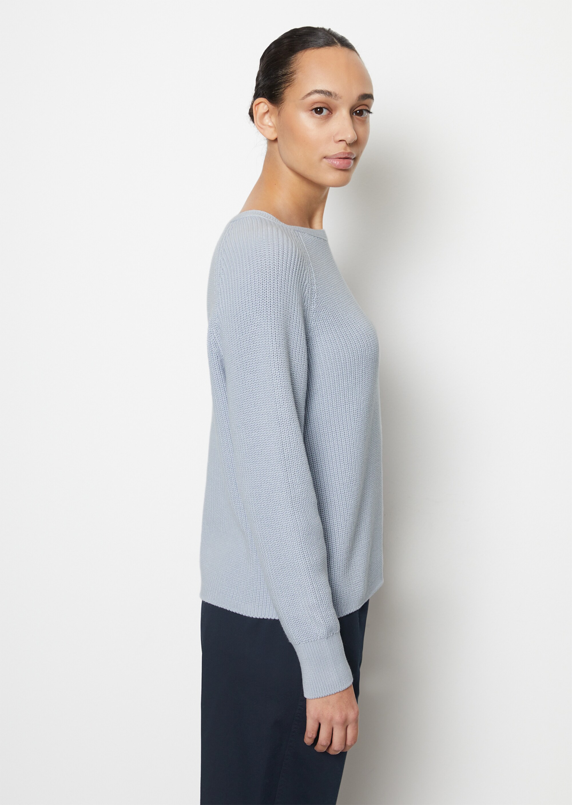 Strickpullover cropped aus Heavy-Weight-Organic-Cotton