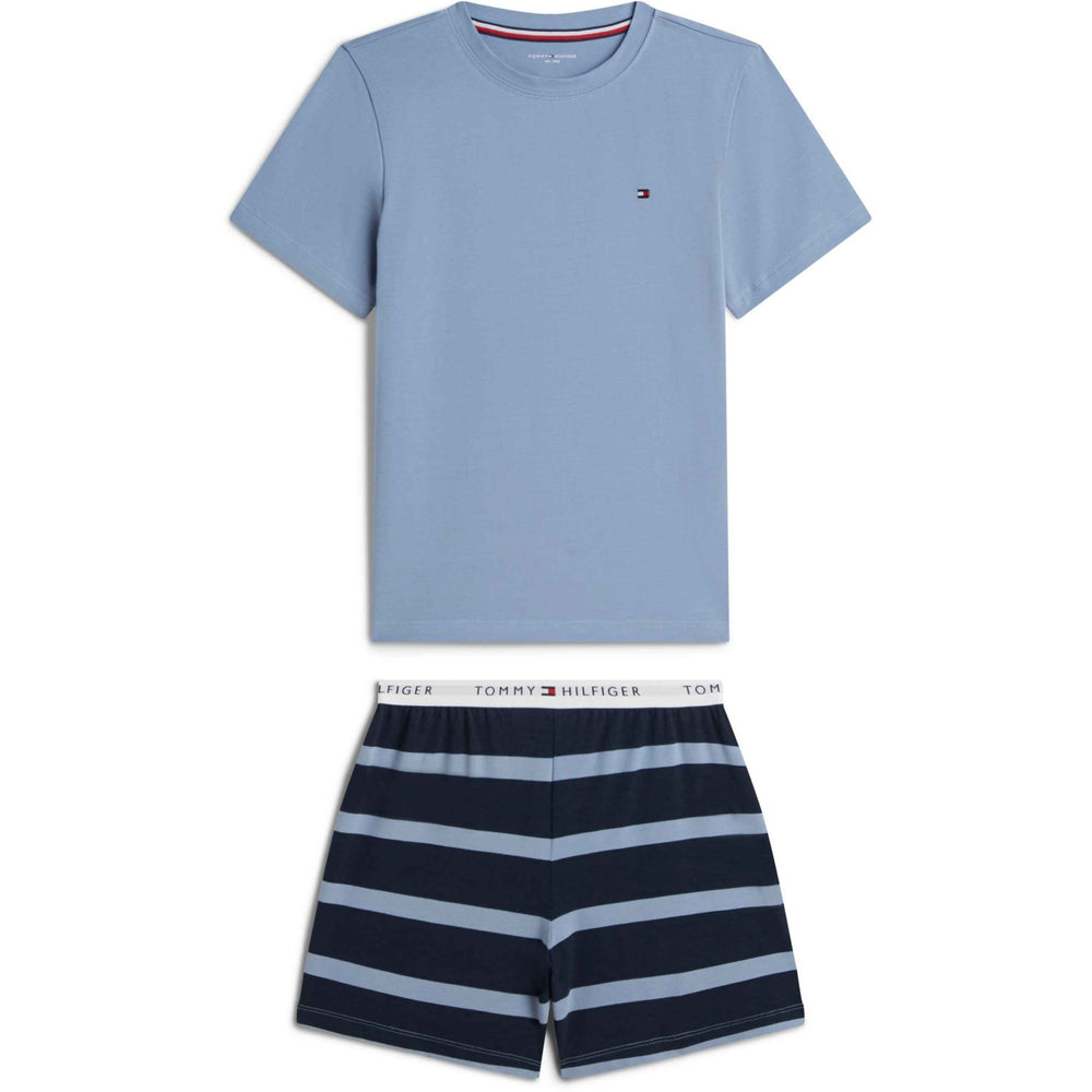 Køb Tommy Hilfiger Rugby Stripe / Brisk Blue Ss Pj Sæt