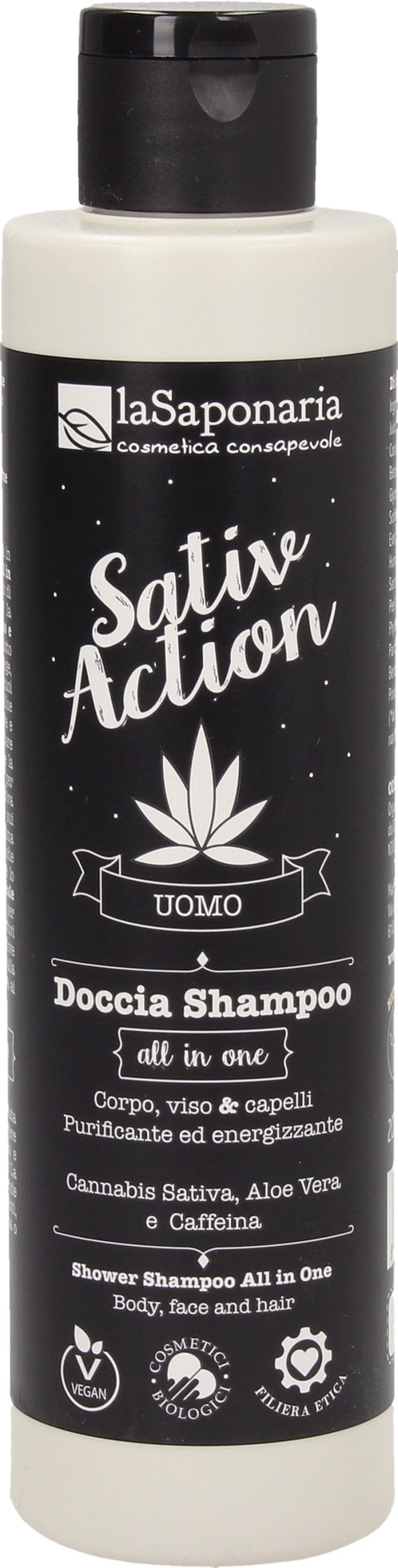 La Saponaria  Uomo SativAction All in One Shampoo, 200 ml