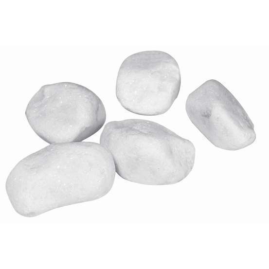 Galets de marbre 40/60mm, blanc - 25 kg
