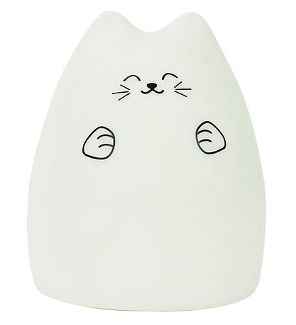 Rabbit & Friends Lampe - 15x11 cm - Katze - Weiß