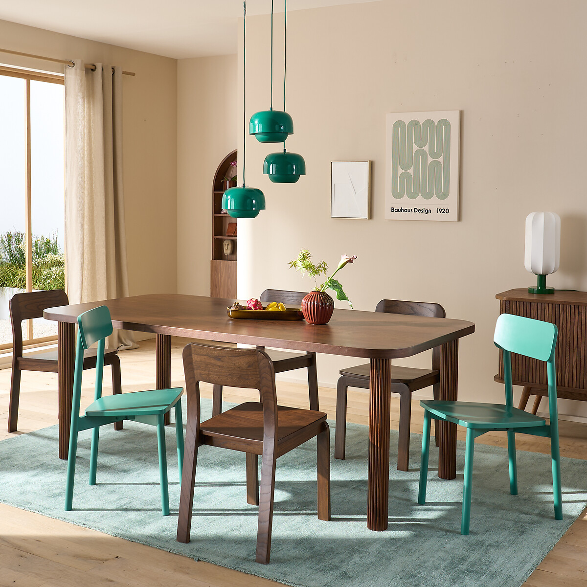 LA REDOUTE INTERIEURS<br>Conjunto de 4 pés canelados para mesa, Alzar