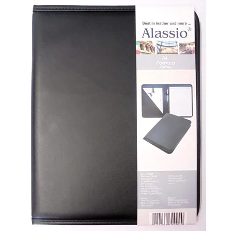 Alassio Savona Schreibmappe, A4, schwarz, ca. 31 x 24 x 1,5cm