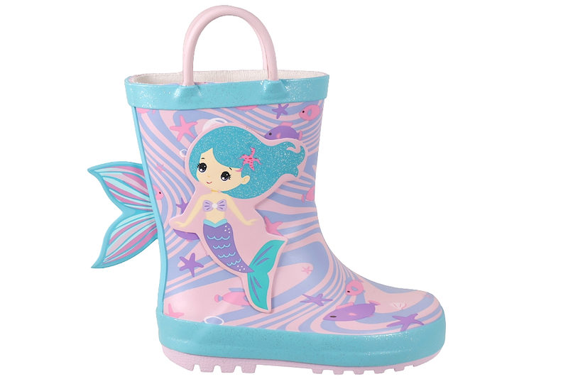 ZIGZAG ROOK KIDS RUBBER BOOT PINK MERMAID