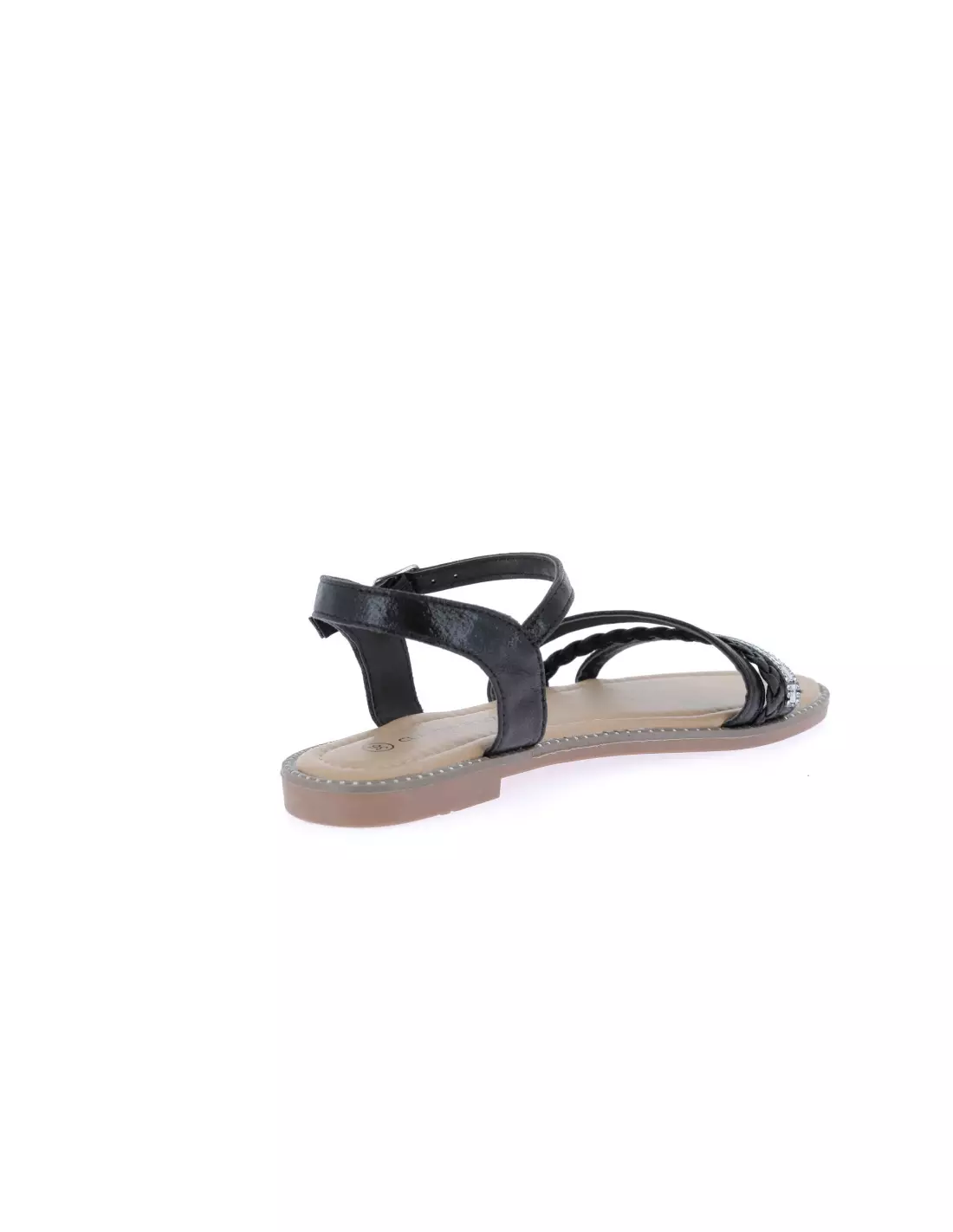 CLAUDIA GHIZZANI 2XK1100901 - Sandales & nu-pieds BLACK-TXTMETALLIC