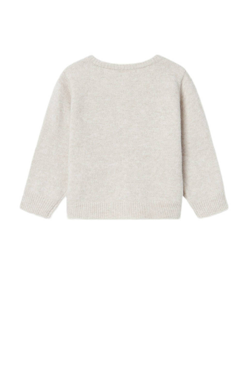 NAME IT fijngebreid vest NMFRIKIMMI lichtzand