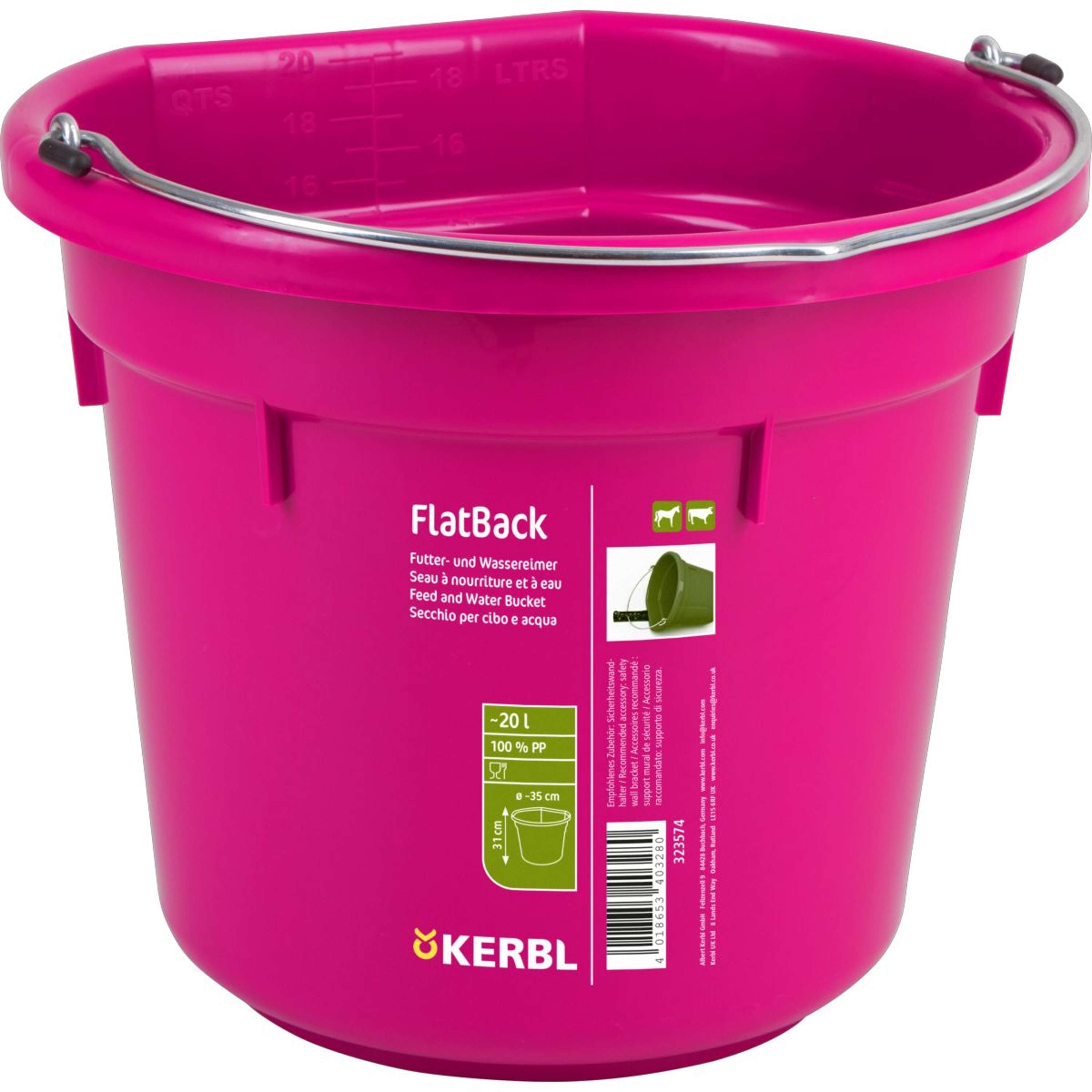 Kerbl Emmer met Vlakke Kant Roze