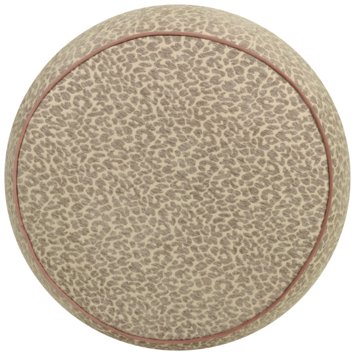 KARWEI poef Jade beige stof ø 45 cm