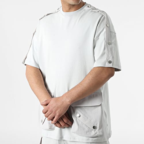 Ensemble Tee Shirt Et Pantalon Cargo LL604 Gris