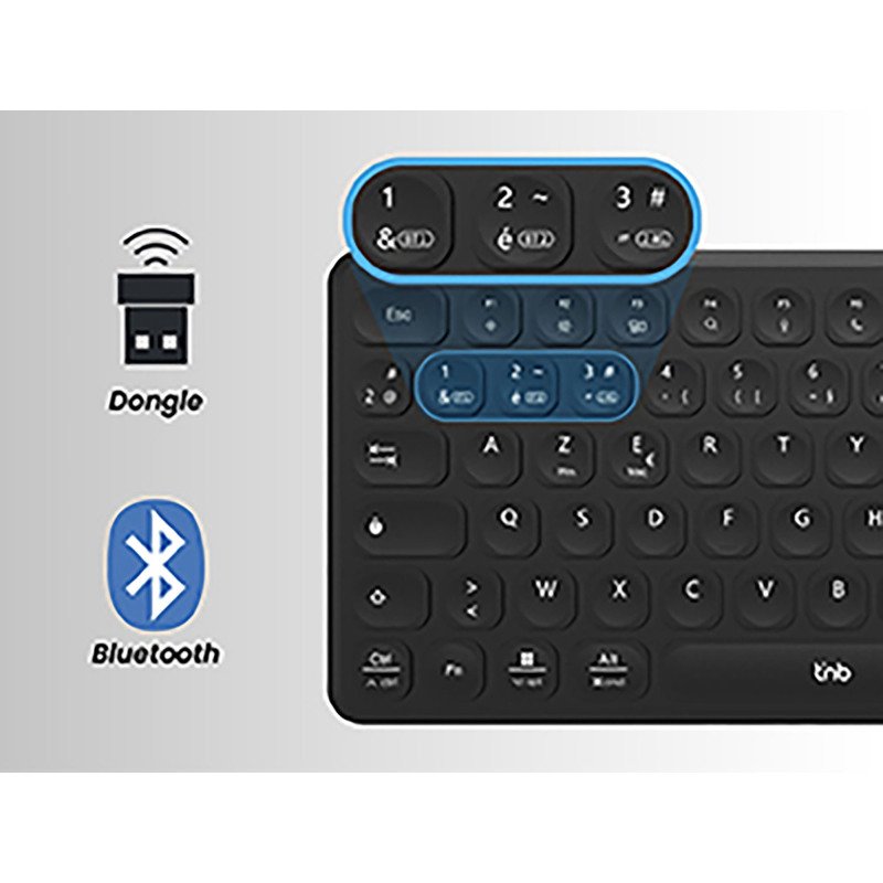 Clavier sans fil T'nB rechargeable KBWPROMN - AZERTY