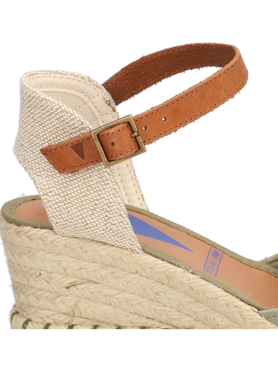 Veloursleder Keilsandale