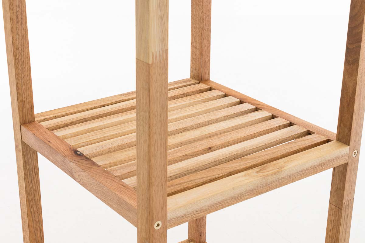 CLP Standregal aus Holz | Holzregal in verschiedenen Höhen erhältlich | Badezimmerregal mit 3-5 Ablageflächen