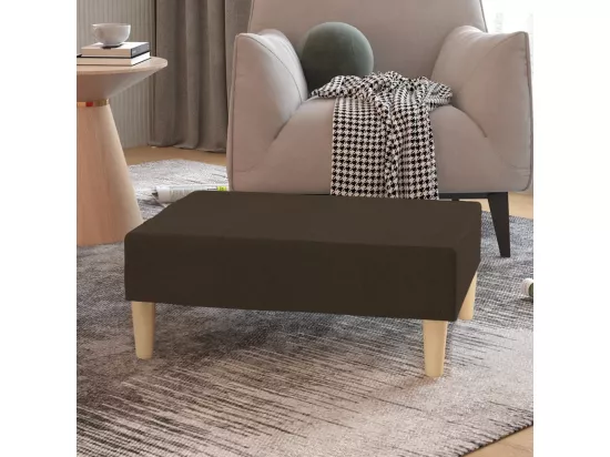 Repose-pied Marron foncé 78x56x32 cm Tissu