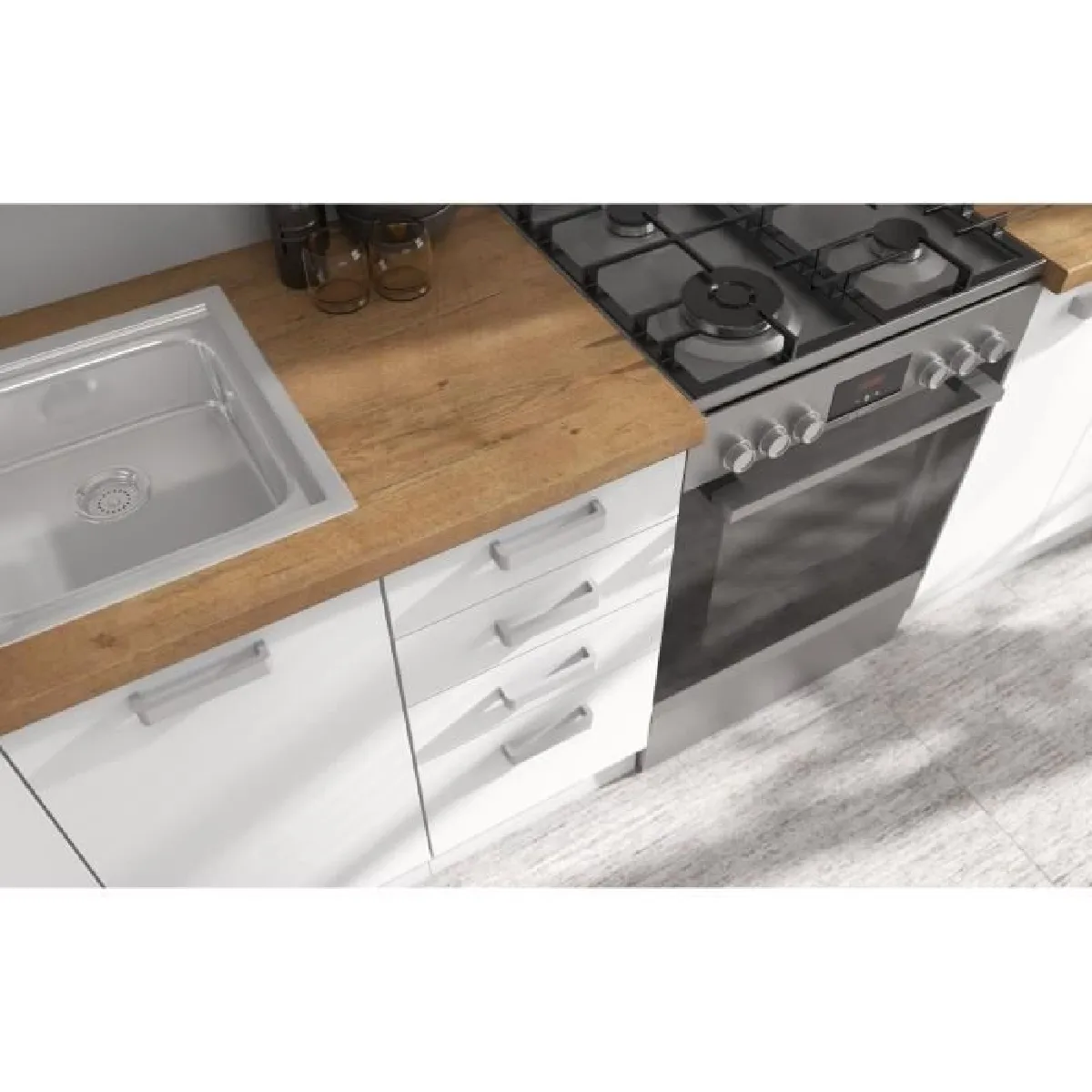 Cuisine ATLAS Complet - Blanc - 3m