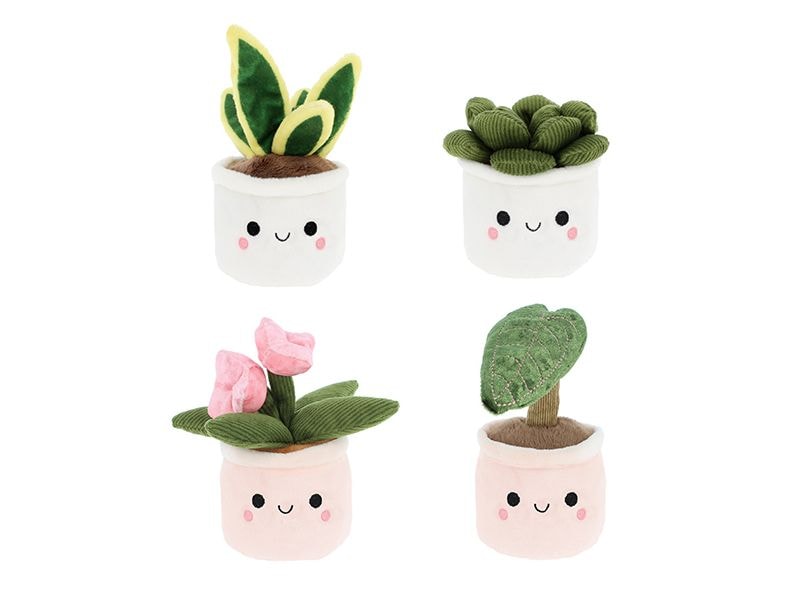 Keeleco Plüsch Pflanzen assortiert 12 cm Eingetopfte Plüschtiere