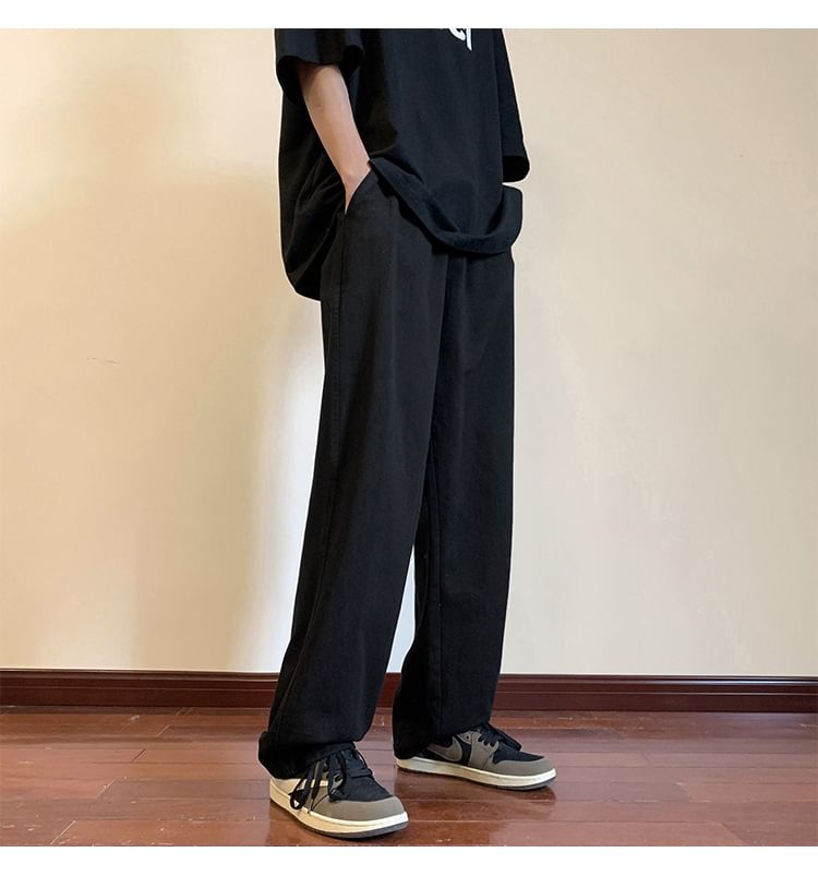Macho - Middelhoge effen rechte broek
