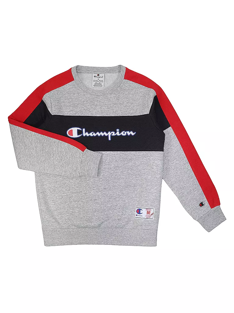 CHAMPION Jungen Jogger Set 2tlg Sweater/Jogginghose  hellgrau