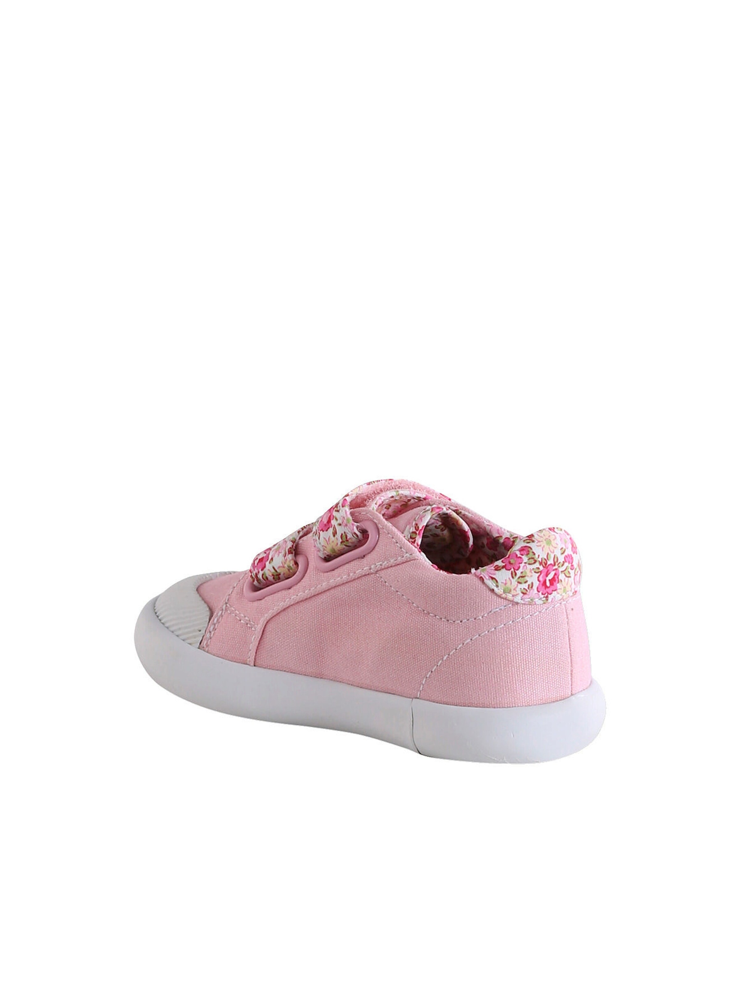 Vertbaudet Mädchen Baby Stoffschuhe, Klett rosa